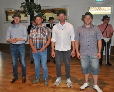 25 jährige Mitgliedschaft Ralf Bohle, Dominik Wigge, Hendrik Decker, Björn Becker