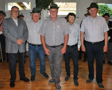 50 jährige Mitgliedschaft Werner Blüggel, Franz-Josef Becker, Josef Kemper, Dietmar Schlömer, Franz-Heinz Kemper
